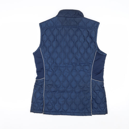 Requisite Women's Blue Quilted Waistcoat Size 8 Lightweight Gilet