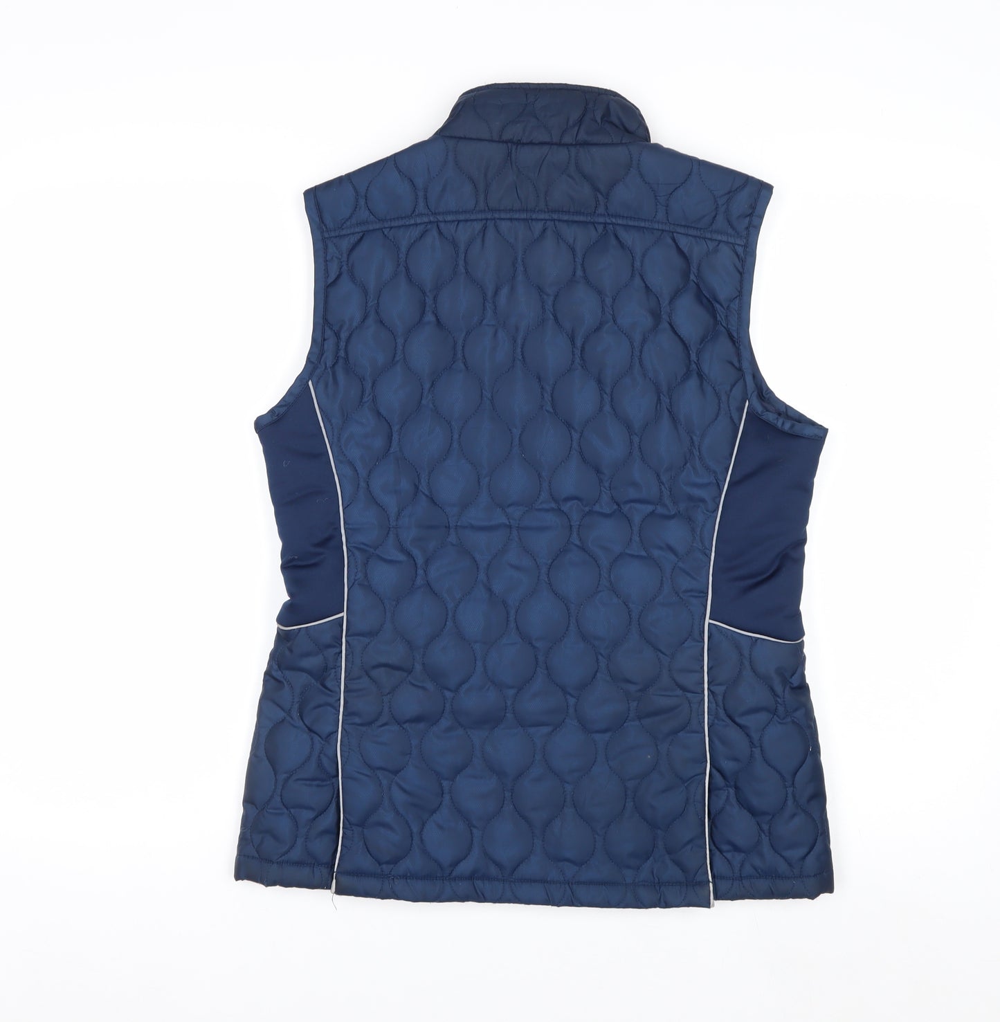 Requisite Women's Blue Quilted Waistcoat Size 8 Lightweight Gilet