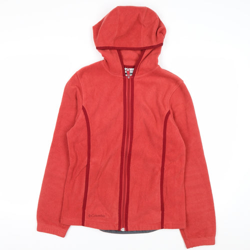 Columbia Women's Red Full Zip Fleece Hoodie Size S