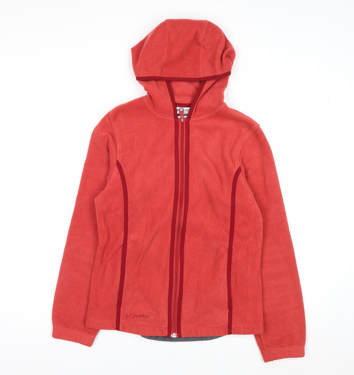 Columbia Women's Red Full Zip Fleece Hoodie Size S