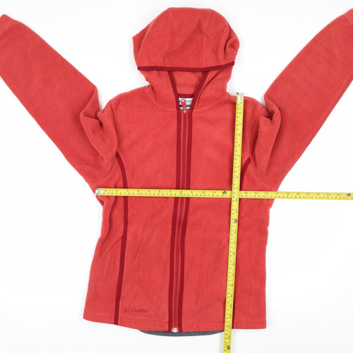 Columbia Women's Red Full Zip Fleece Hoodie Size S
