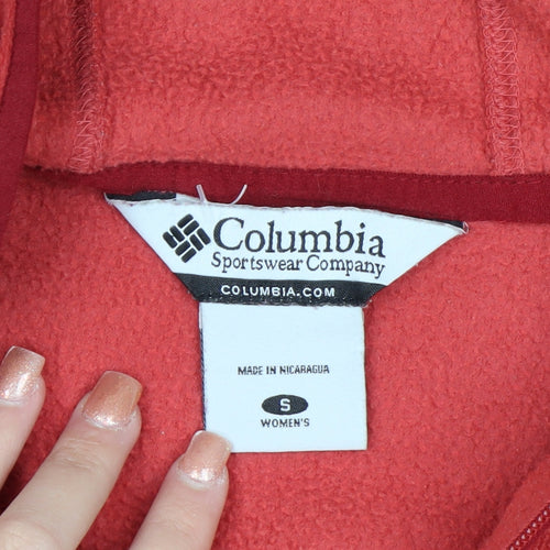 Columbia Women's Red Full Zip Fleece Hoodie Size S