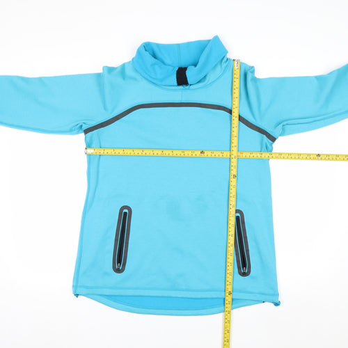 Sweaty Betty Women Blue Small Pullover Sweatshirt Polyester Wool Blend