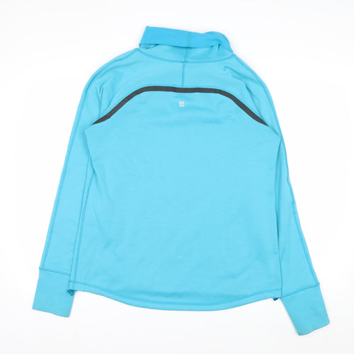 Sweaty Betty Women Blue Small Pullover Sweatshirt Polyester Wool Blend