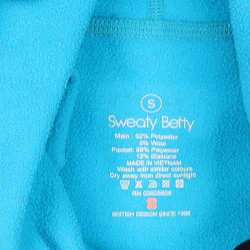 Sweaty Betty Women Blue Small Pullover Sweatshirt Polyester Wool Blend