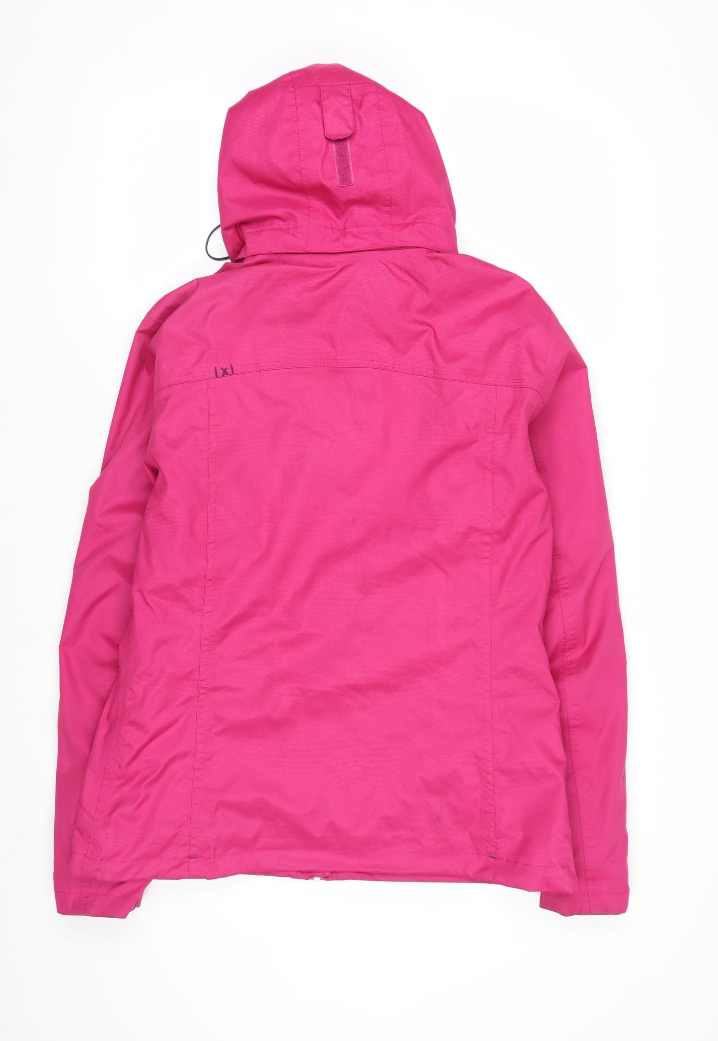 Quechua Womens Pink Hooded Parka Jacket Size 12 Waterproof Lined
