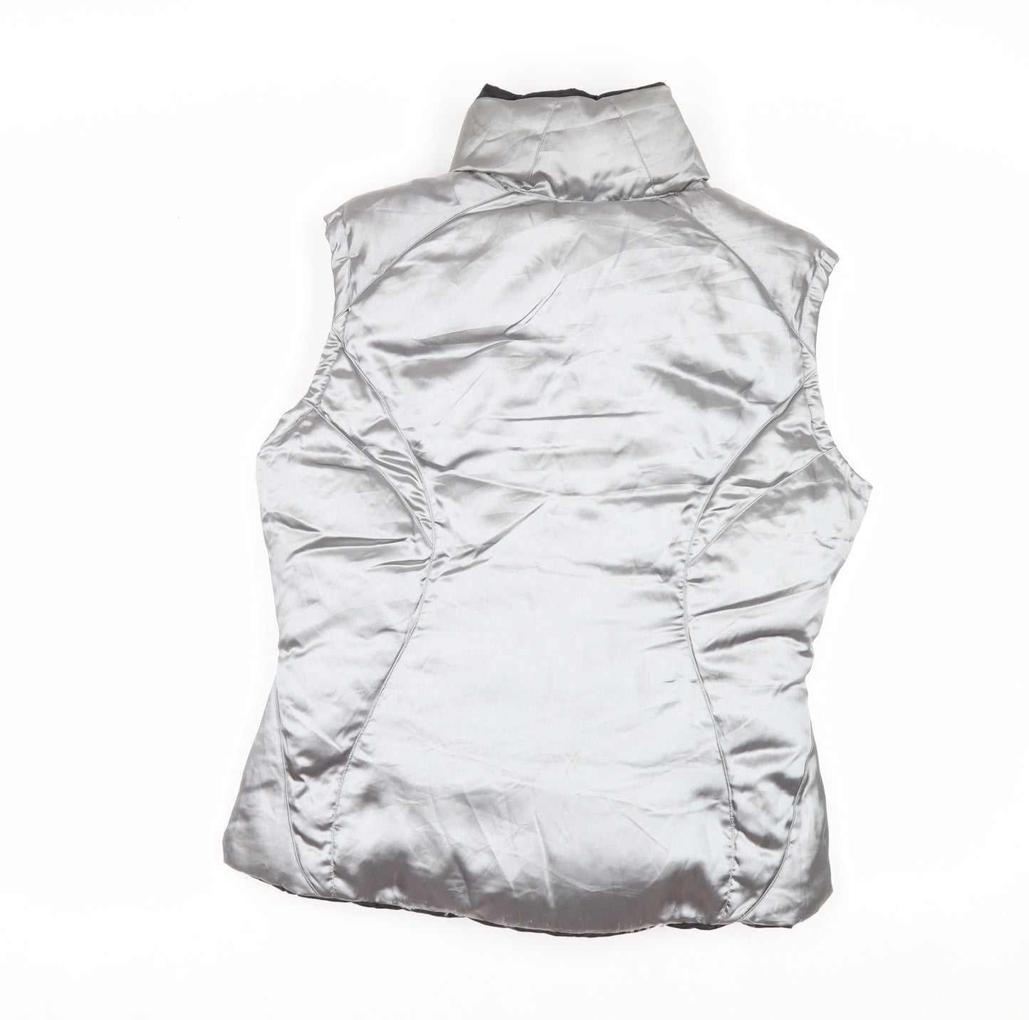 Nike Womens Silver Puffer Waistcoat S Sleeveless Sports Gilet