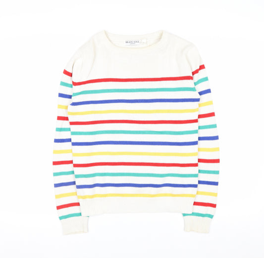 Brave Soul Women's Multicoloured Stripe Cotton Jumper Size S