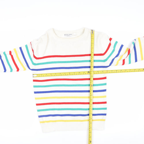 Brave Soul Women's Multicoloured Stripe Cotton Jumper Size S