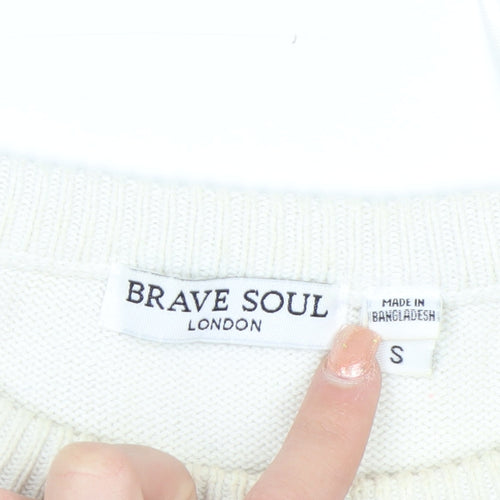 Brave Soul Women's Multicoloured Stripe Cotton Jumper Size S
