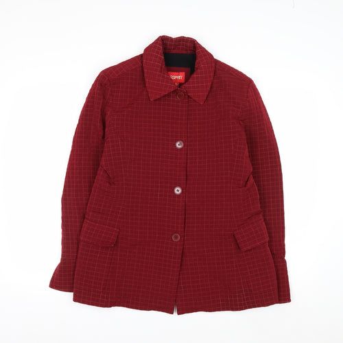 Esprit Women's Red Quilted Mid-Length Jacket Size S