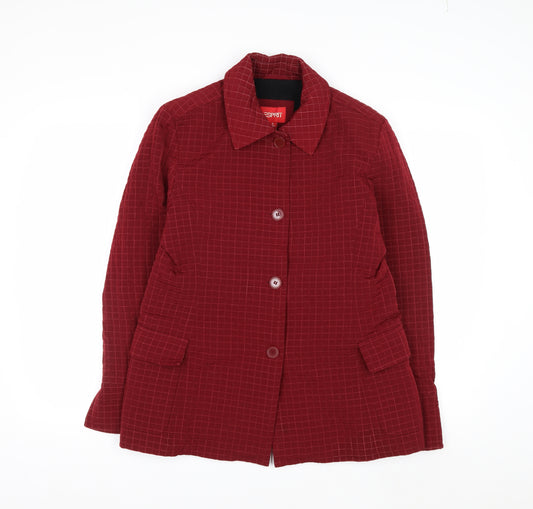 Esprit Women's Red Quilted Mid-Length Jacket Size S