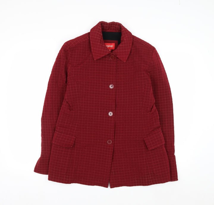 Esprit Women's Red Quilted Mid-Length Jacket Size S