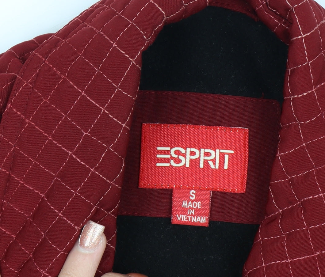 Esprit Women's Red Quilted Mid-Length Jacket Size S