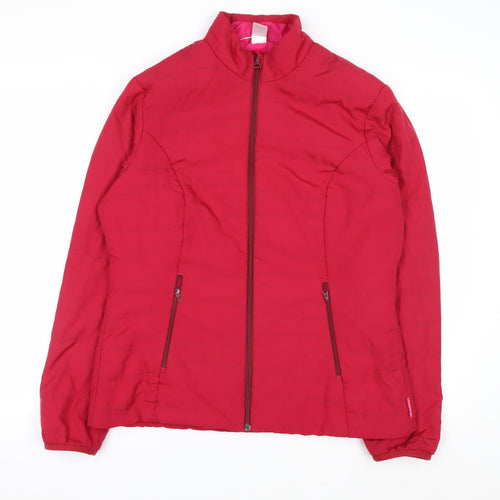 Decathlon Women Red Polyester Puffer Jacket Size 14 Lightweight