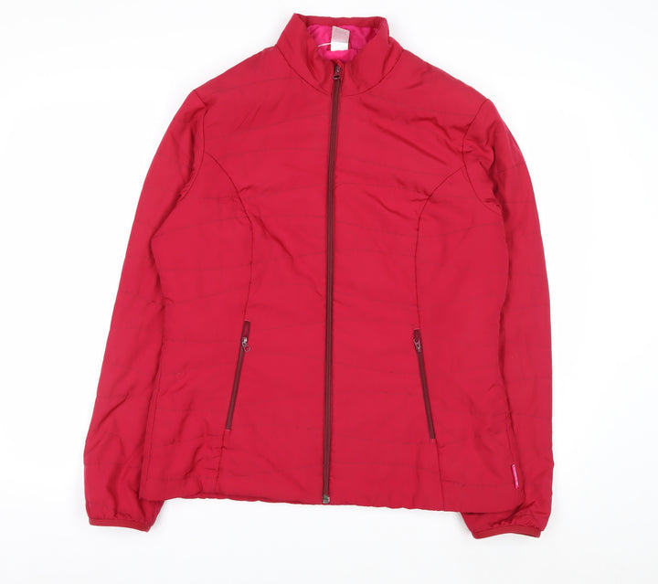 Decathlon Women Red Polyester Puffer Jacket Size 14 Lightweight