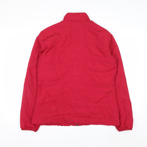 Decathlon Women Red Polyester Puffer Jacket Size 14 Lightweight