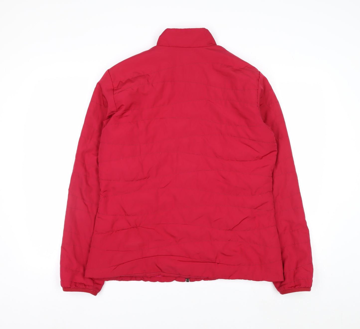 Decathlon Women Red Polyester Puffer Jacket Size 14 Lightweight