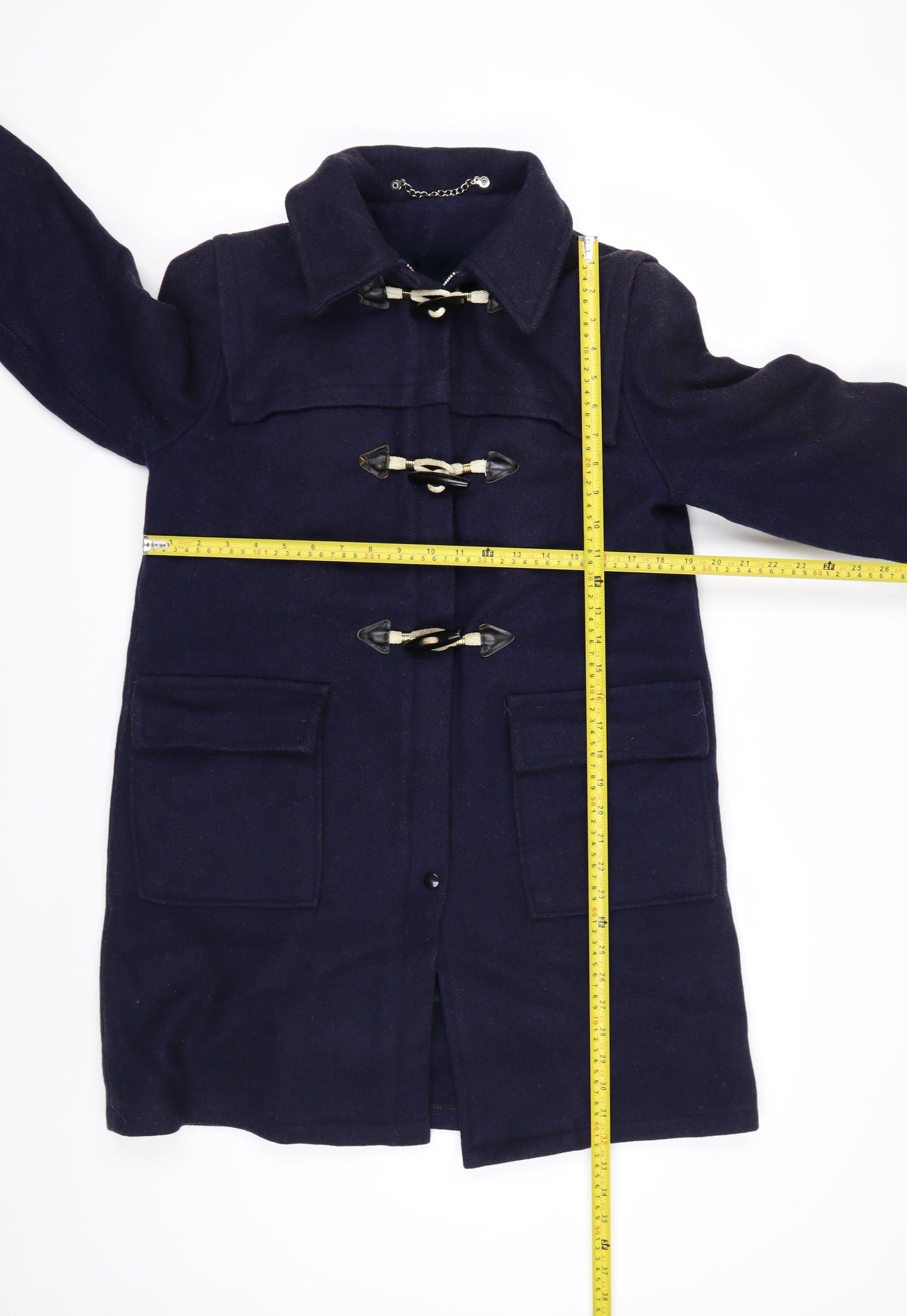 Lady Barry Girls Blue Wool Duffle Coat 9-10 Years Long Hooded Classic Style