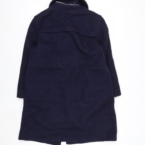 Lady Barry Girls Blue Wool Duffle Coat 9-10 Years Long Hooded Classic Style