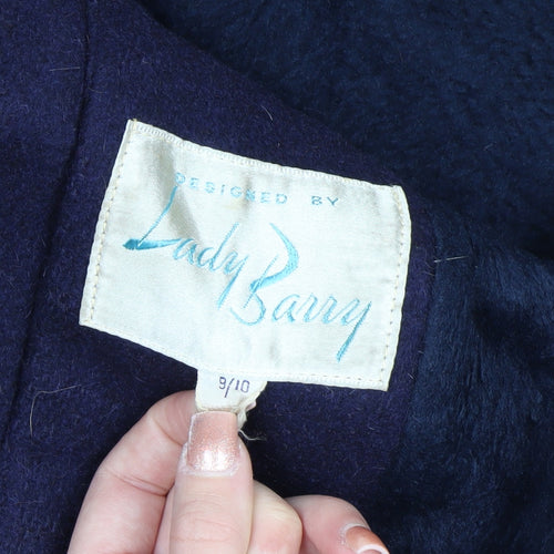 Lady Barry Girls Blue Wool Duffle Coat 9-10 Years Long Hooded Classic Style