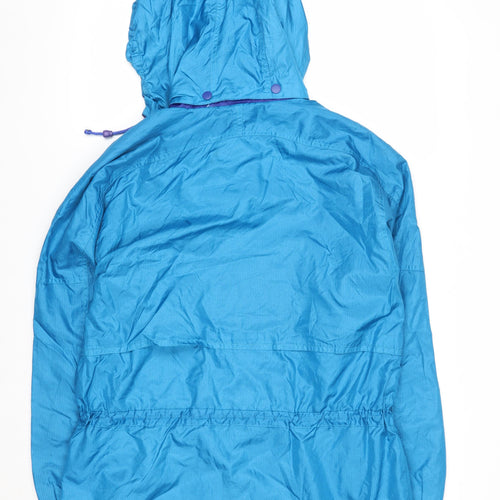 Easywear Women’s Blue Hooded Anorak Jacket M Lightweight Nylon