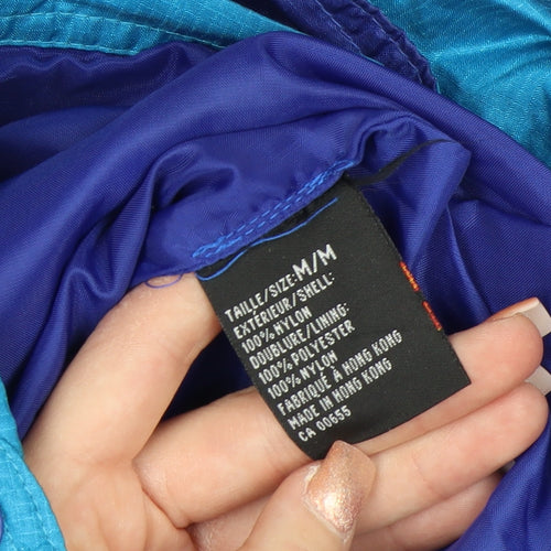 Easywear Women’s Blue Hooded Anorak Jacket M Lightweight Nylon