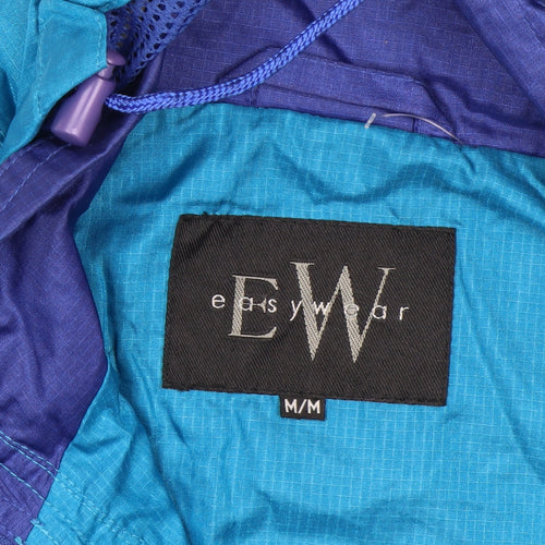 Easywear Women’s Blue Hooded Anorak Jacket M Lightweight Nylon