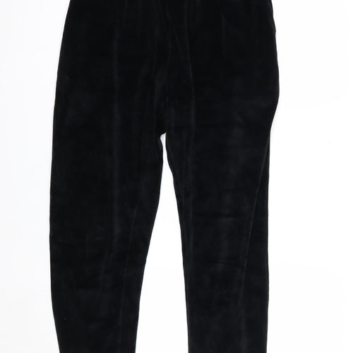 Jones New York Women’s Black Velour Elastic Waist Trousers Size M