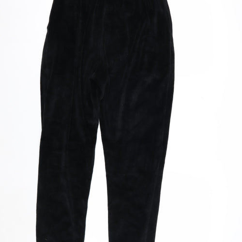 Jones New York Women’s Black Velour Elastic Waist Trousers Size M