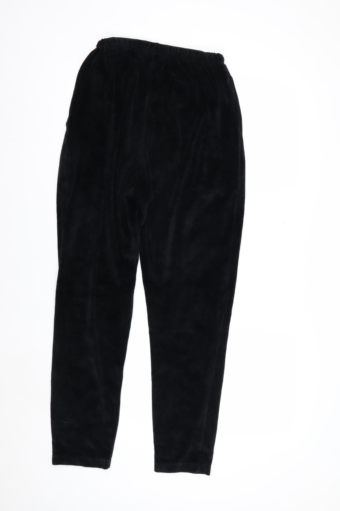 Jones New York Women’s Black Velour Elastic Waist Trousers Size M