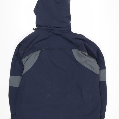 North End Men's Blue Waterproof Hooded Parka Jacket L