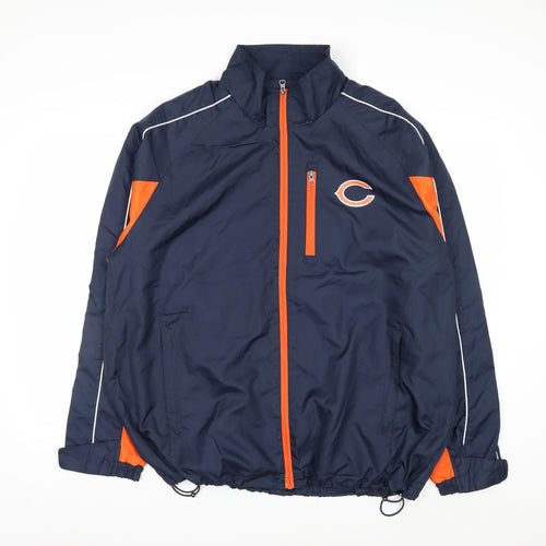 NFL Men’s Blue XL Windbreaker Jacket with Logo and Zip Pockets