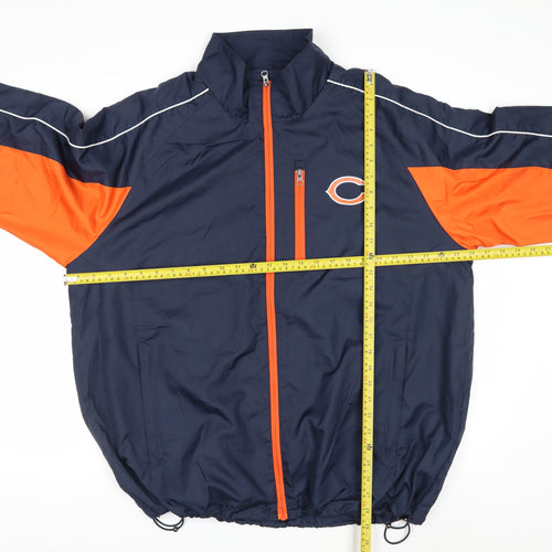 NFL Men’s Blue XL Windbreaker Jacket with Logo and Zip Pockets