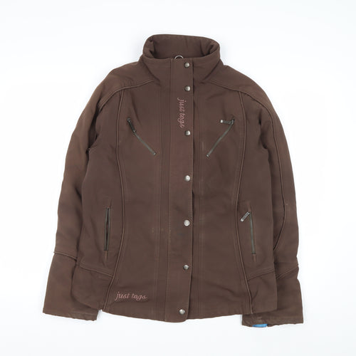 Just Togs Womens Brown Softshell Equestrian Jacket Size 12
