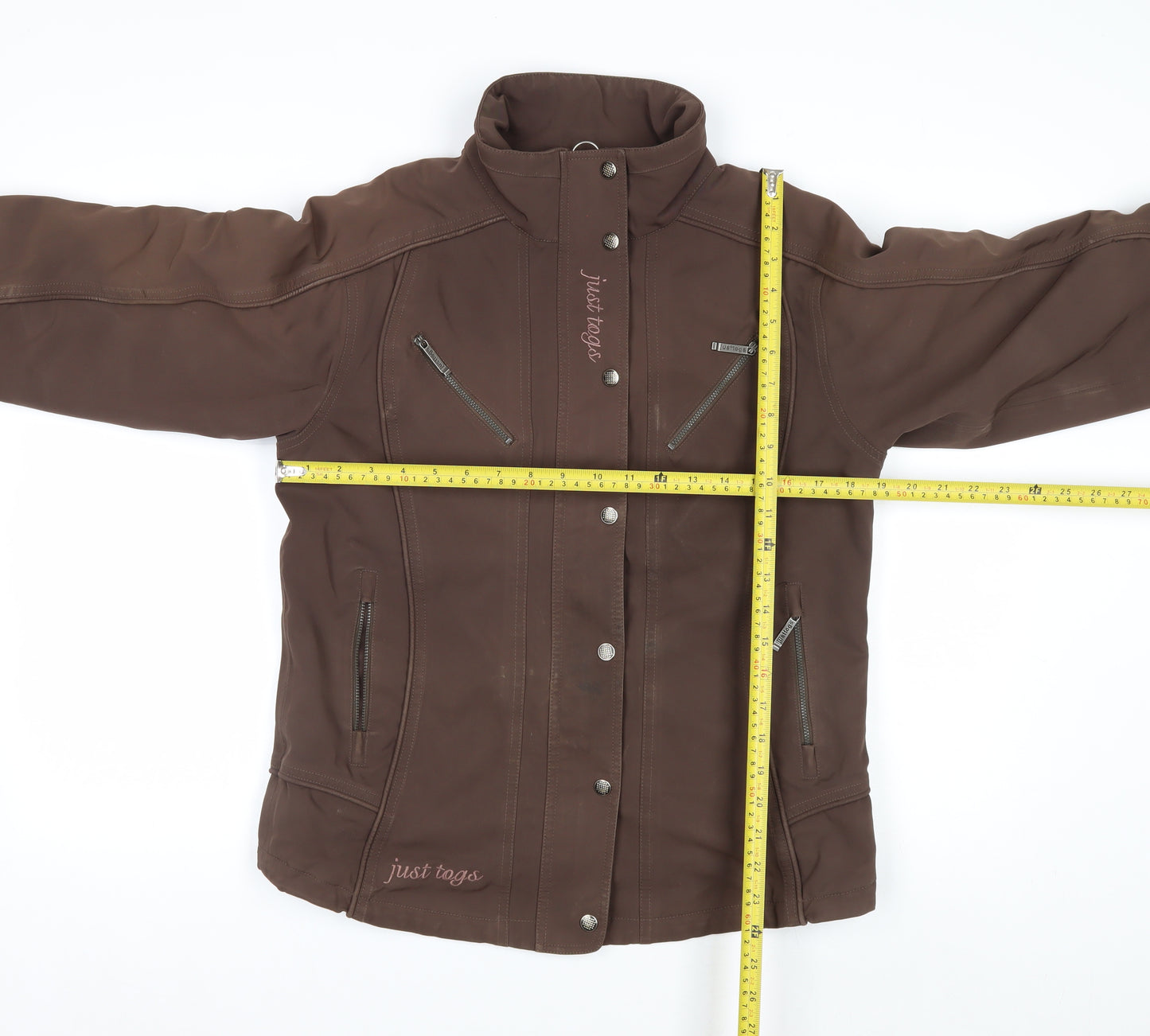 Just Togs Womens Brown Softshell Equestrian Jacket Size 12