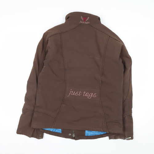 Just Togs Womens Brown Softshell Equestrian Jacket Size 12