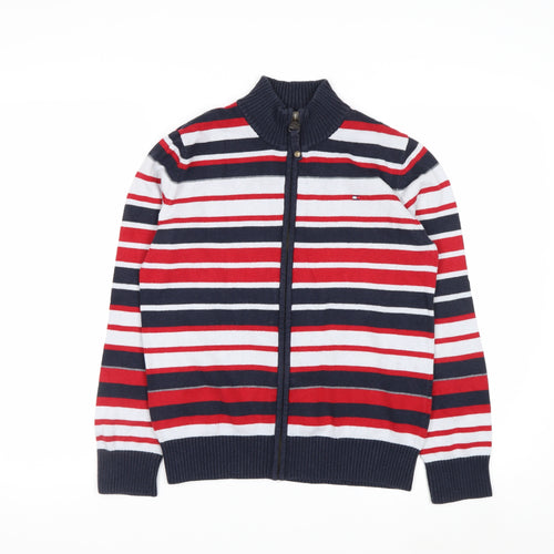 Tommy Hilfiger Women’s Multicoloured Full Zip Striped Jumper Size 12