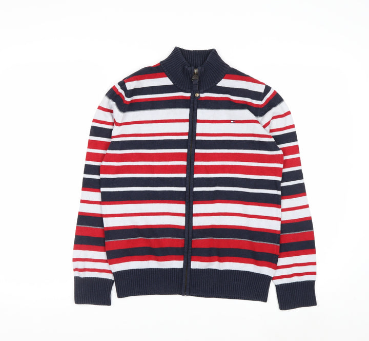 Tommy Hilfiger Women’s Multicoloured Full Zip Striped Jumper Size 12
