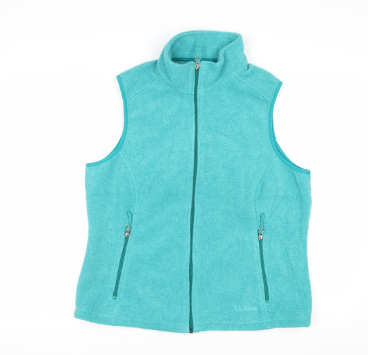 L.L. Bean Women's Blue Fleece Waistcoat Bodywarmer M Petites