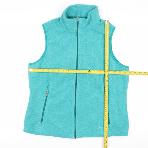 L.L. Bean Women's Blue Fleece Waistcoat Bodywarmer M Petites