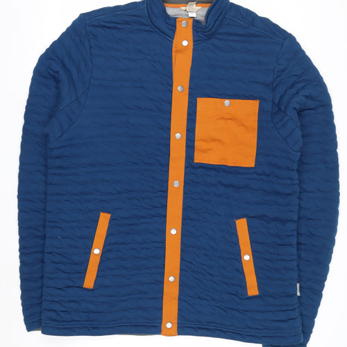 Duluth Trading Co. Men Blue Quilted Work Jacket Size L Cotton Blend