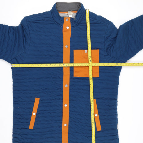 Duluth Trading Co. Men Blue Quilted Work Jacket Size L Cotton Blend