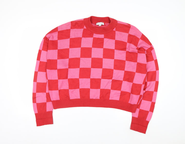 Warehouse Women’s Multicoloured Check Knit Jumper M