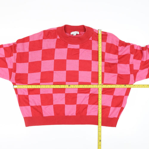 Warehouse Women’s Multicoloured Check Knit Jumper M