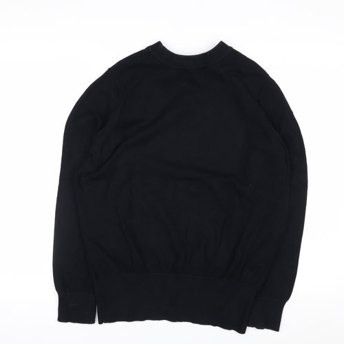 Joanie Women's Black Lightning Pullover Jumper Medium Knit Cotton