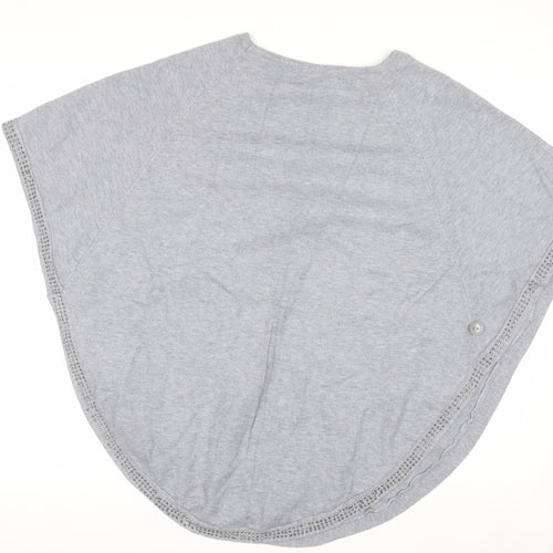 PIT STYLE Women’s Grey Studded Knit Cape Jumper Size M