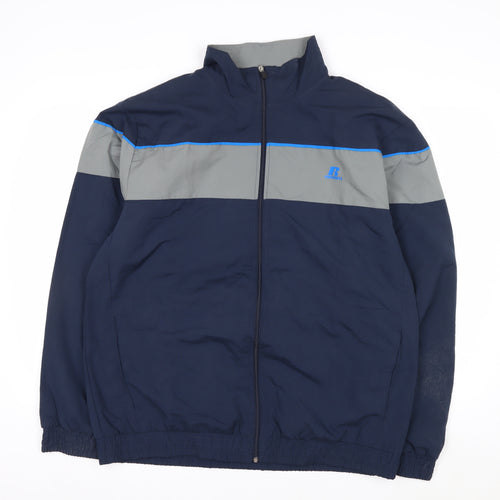 Russell Athletic Men's Blue Grey XL Windbreaker Jacket