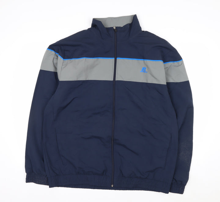 Russell Athletic Men's Blue Grey XL Windbreaker Jacket