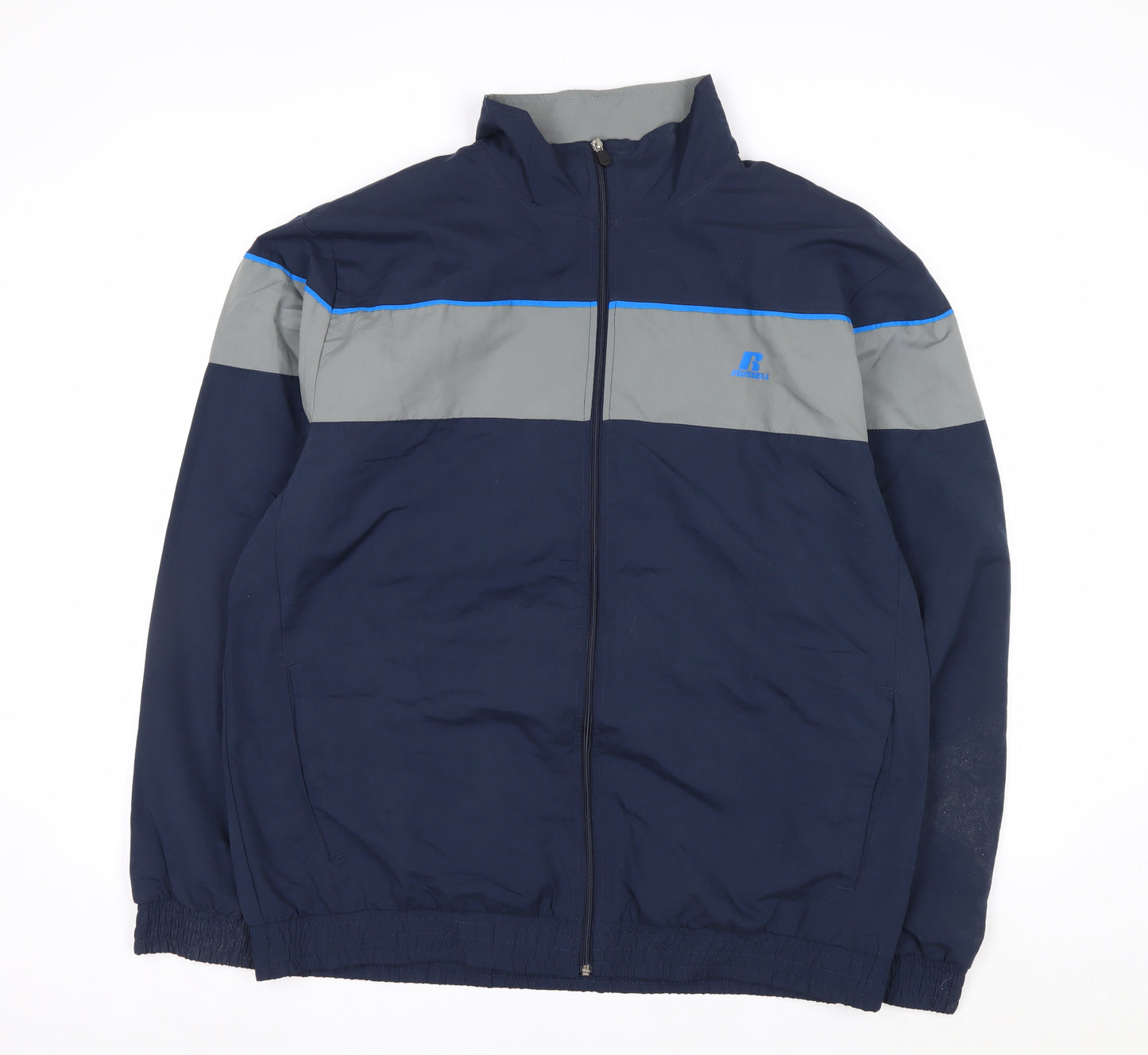 Russell Athletic Men's Blue Grey XL Windbreaker Jacket